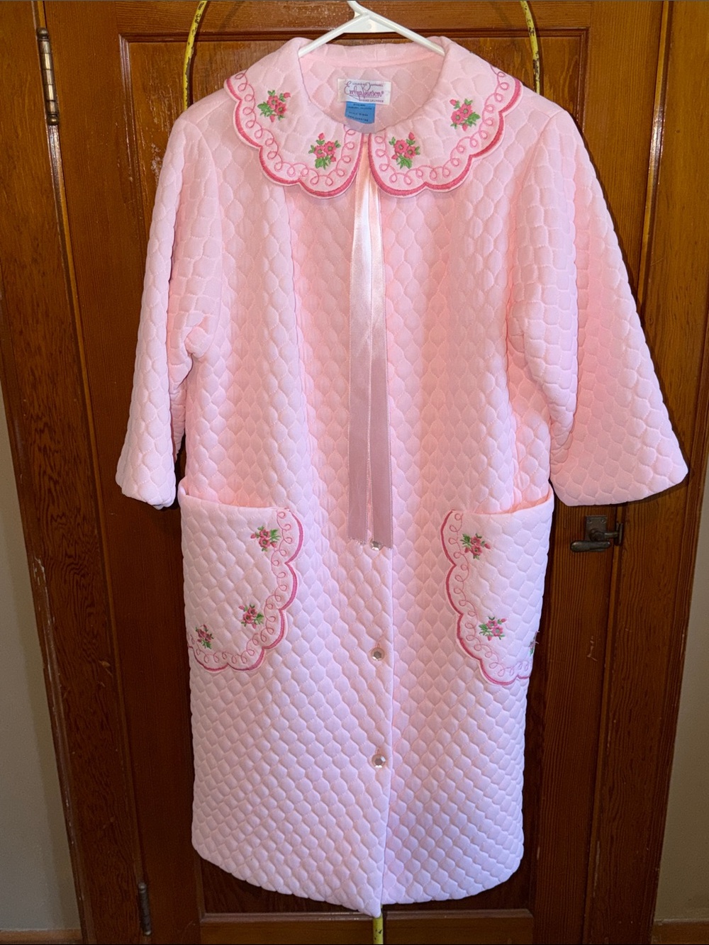 Vintage Evelyn Pearson Light Pink Robe Size M